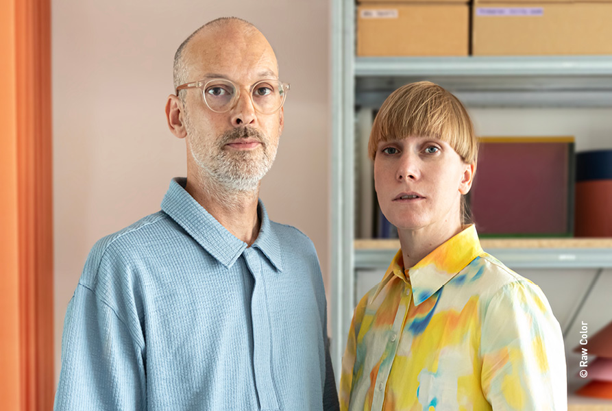  Raw Color for the anniversary edition for 100 years of RAL | RAL COLOURS Portrait picture of Christoph Brach and Daniera ter Haar.