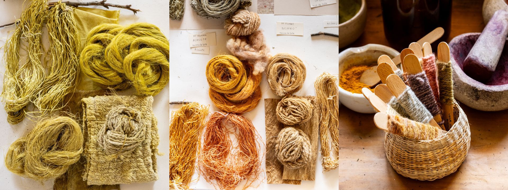Coca goes RAL COLOUR FEELING 2026+ | RAL FARBEN Detailaufnahmen der mit der Kokapflanze gefärbten Materialien Coca goes RAL COLOUR FEELING 2026+ | RAL COLOURS Detailed photos of the materials coloured with the coca plant